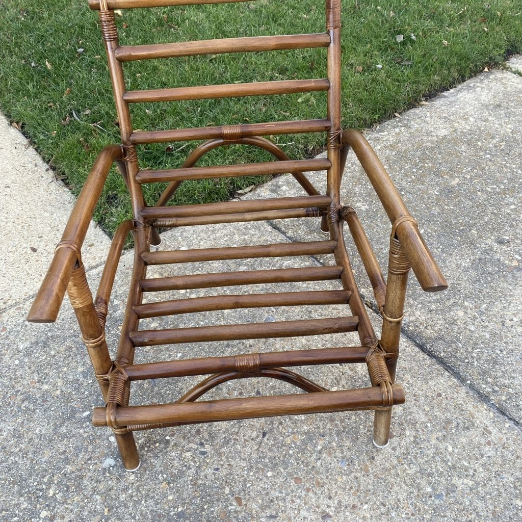 Refinished bamboo chair