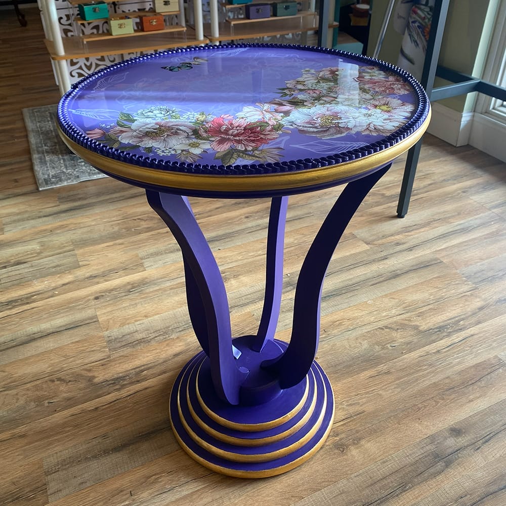 Purple Royalty Occasional Table full view