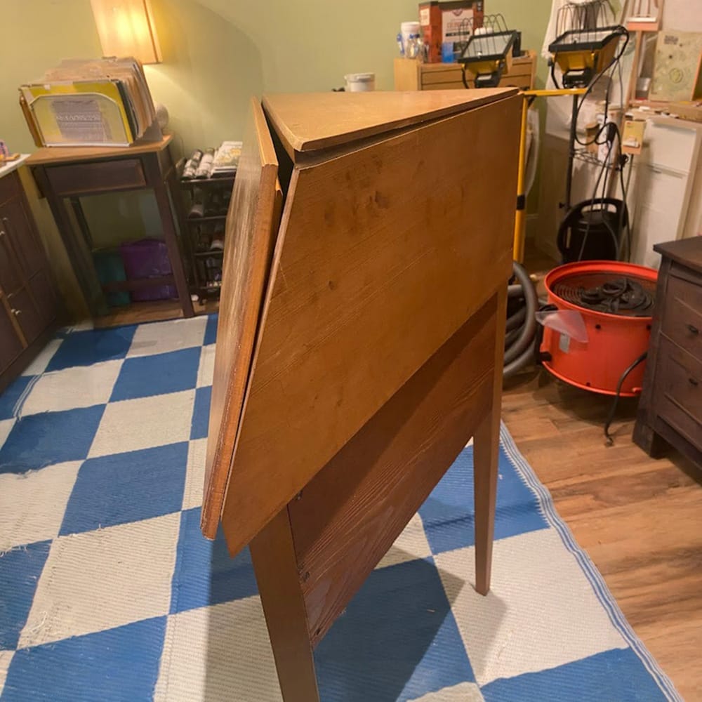 Looking Glass Desk - side view before