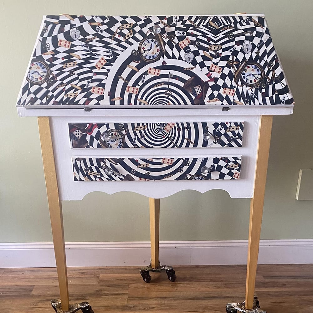 Looking Glass Desk - frontview- after