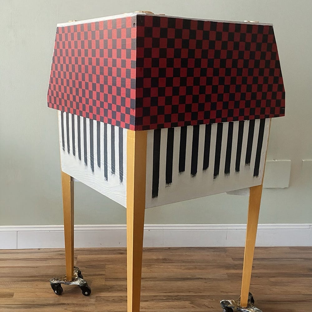 Looking Glass Desk - backside after